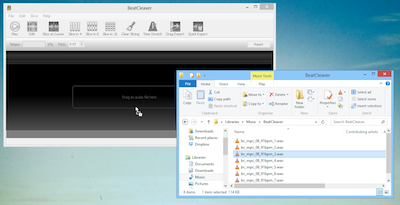 Load audio files by dragging them into BeatCleaver