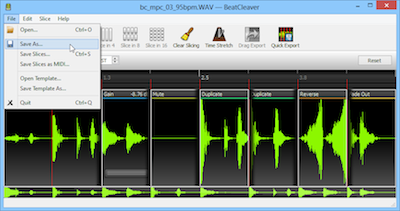 Select Save As from the File menu to save your edited audio file.